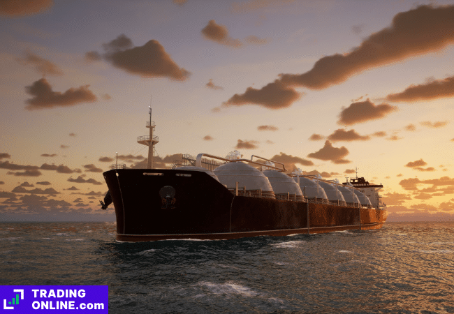 foto di una nave che trasporta gas naturale
