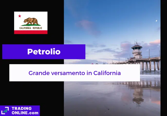 presentazione della notizia su versamento di petrolio al largo di Huntington Beach