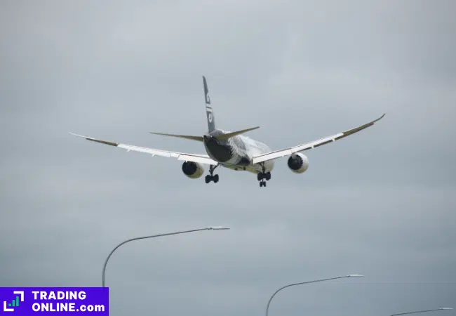 foto di un aereo boeing in decollo