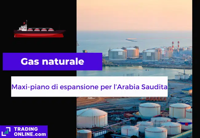presentazione della notizia su Aramco che investirà di più nel gas naturale