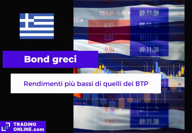 presentazione della notizia su rendimenti dei bond greci più bassi rispetto a quelli italiani