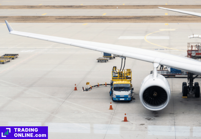 foto di un aereo che sta facendo rifornimento