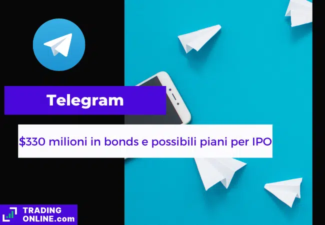 presentazione della notizia su Telegram che lancia un'emissione di bond
