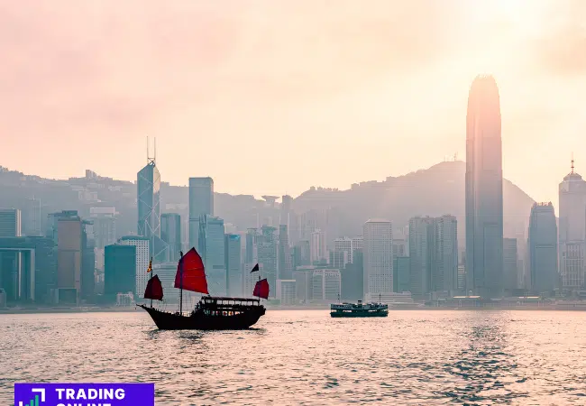 foto di Hong Kong dal mare