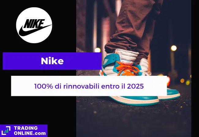 presentazione della notizia su Nike che raggiunge i suoi target di sostenibilità