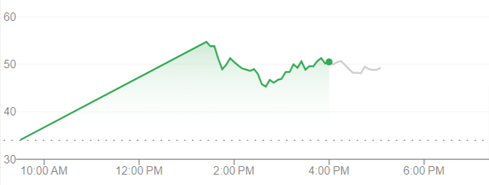 grafico andamento azioni Reddit