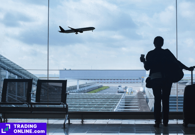 foto di una persona all'aeroporto