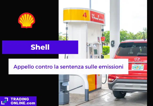 presentazione della notizia su Shell che va in appello contro una sentenza sul taglio delle emissioni inquinanti