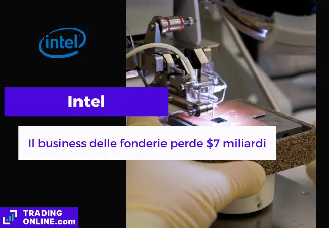presentazione della notizia su business fonderia di Intel che perde $7 miliardi nel 2023