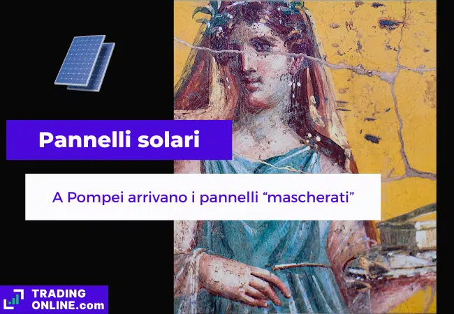 presentazione della notizia su pannelli solari speciali installati a Pompei