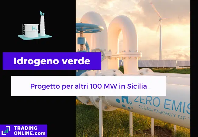 presentazione della notizia su 100 MW di investimento in idrogeno verde in Sicilia