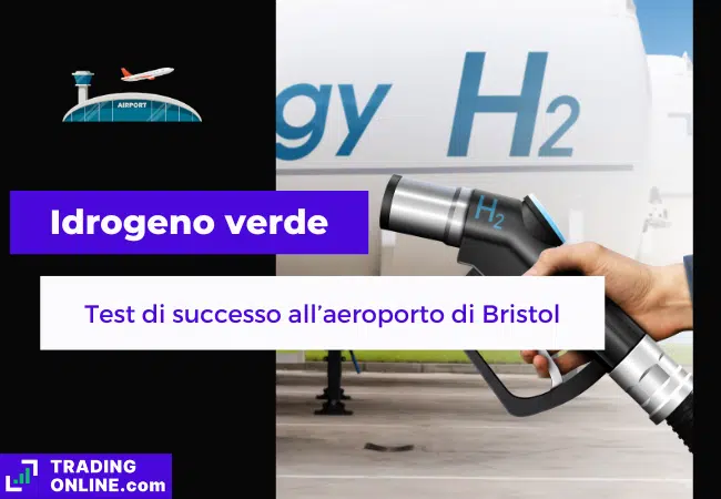 presentazione della notizia su Easyjet che testa l'idrogeno verde per un mezzo di terra dell'aeoporto di Bristol