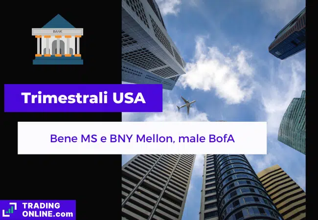 presentazione della notizia su dati trimestrali BNY Mellon, Morgan Stanley e BofA