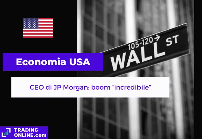 presentazione della notizia su Jamie Dimon che parla dell'economia USA
