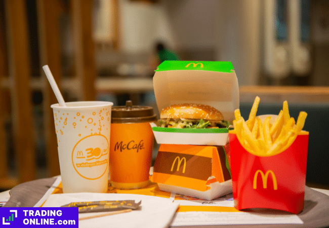 foto di un menu di McDonald's