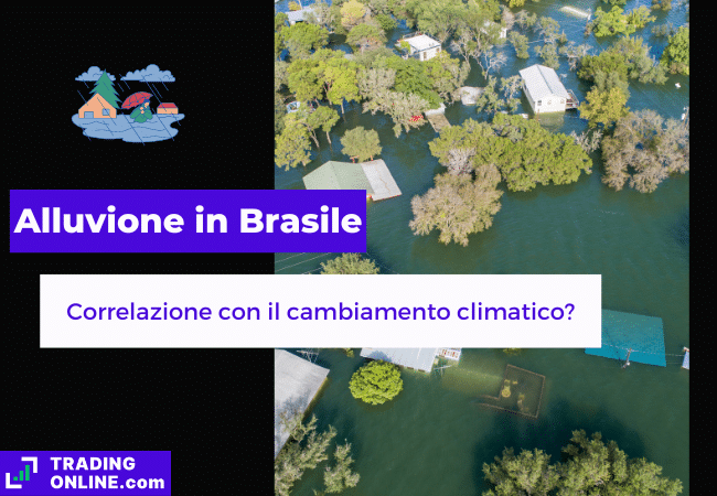 presentazione della notizia su sondaggio su correlazione tra inondazioni in Brasile e cambiametno climatico