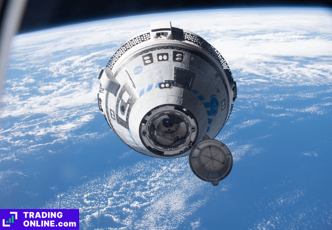 foto della capsula Starliner nello spazio