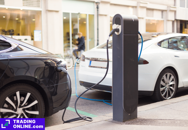 foto di auto elettriche in carica