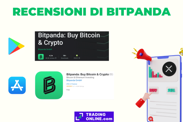 Recensioni di Bitpanda su Apple Store e Google Play Store