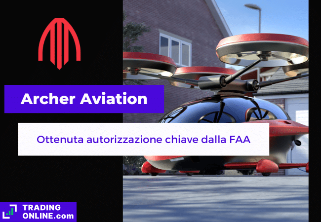 presentazione della notizia su autorizzazione chiave ricevuta da Archer Aviation