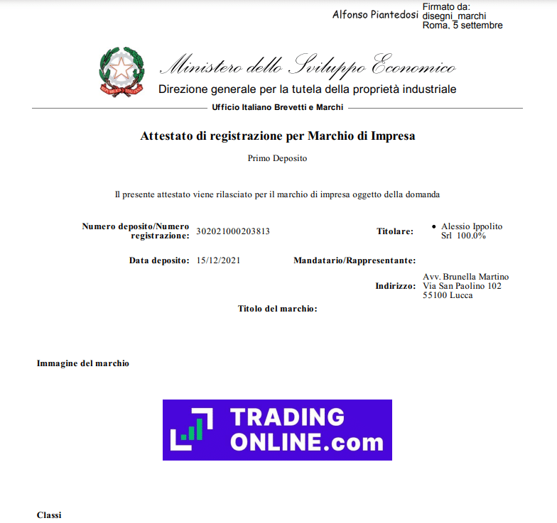 registrazione marchio tradingonline.com