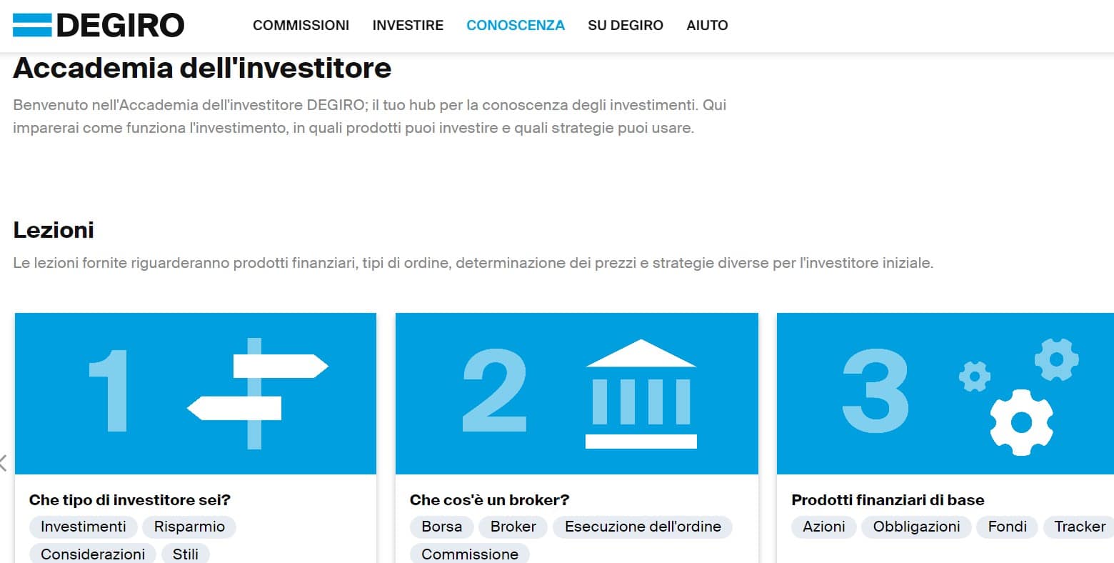 Degiro formazione e corsi educativi