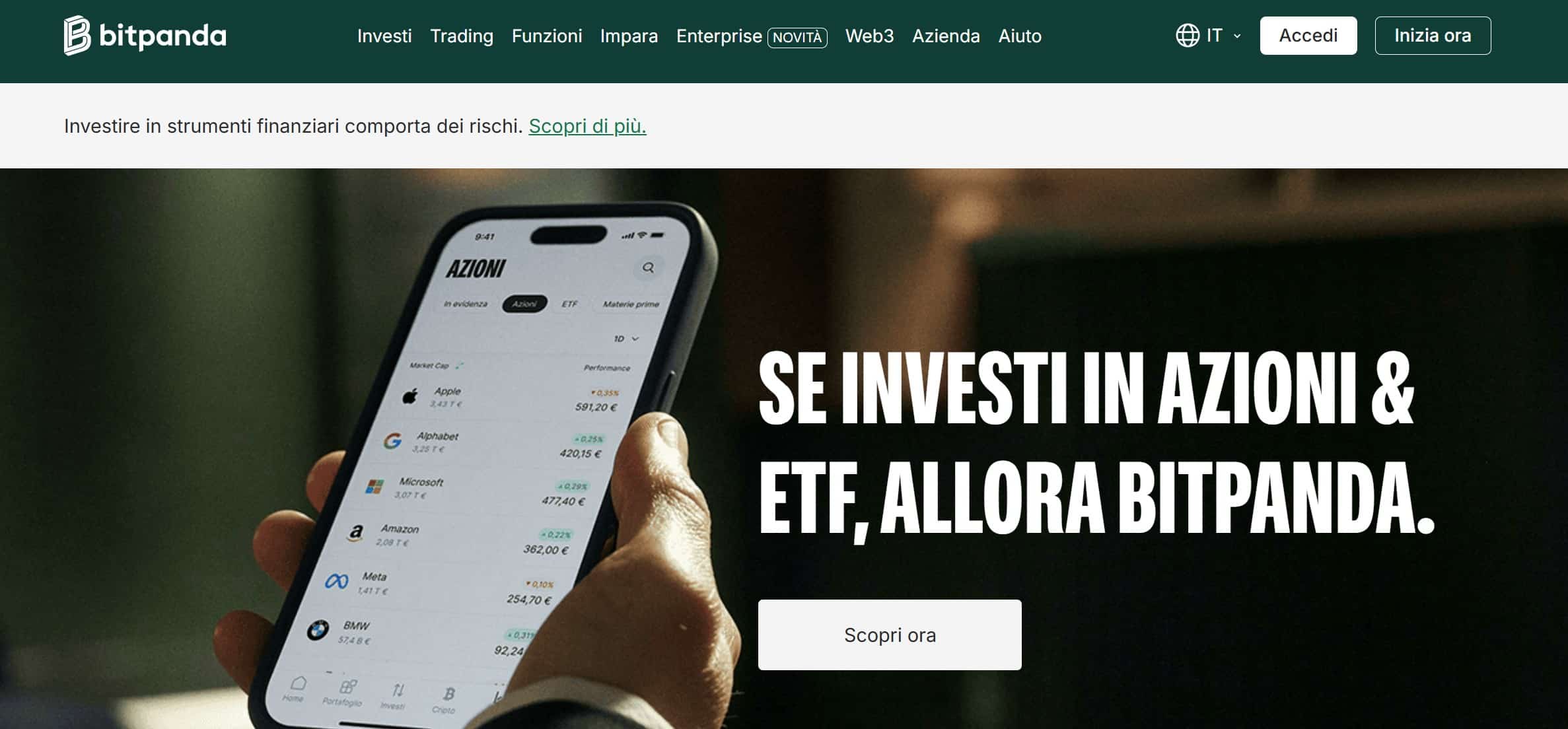 Bitpanda azioni & ETF