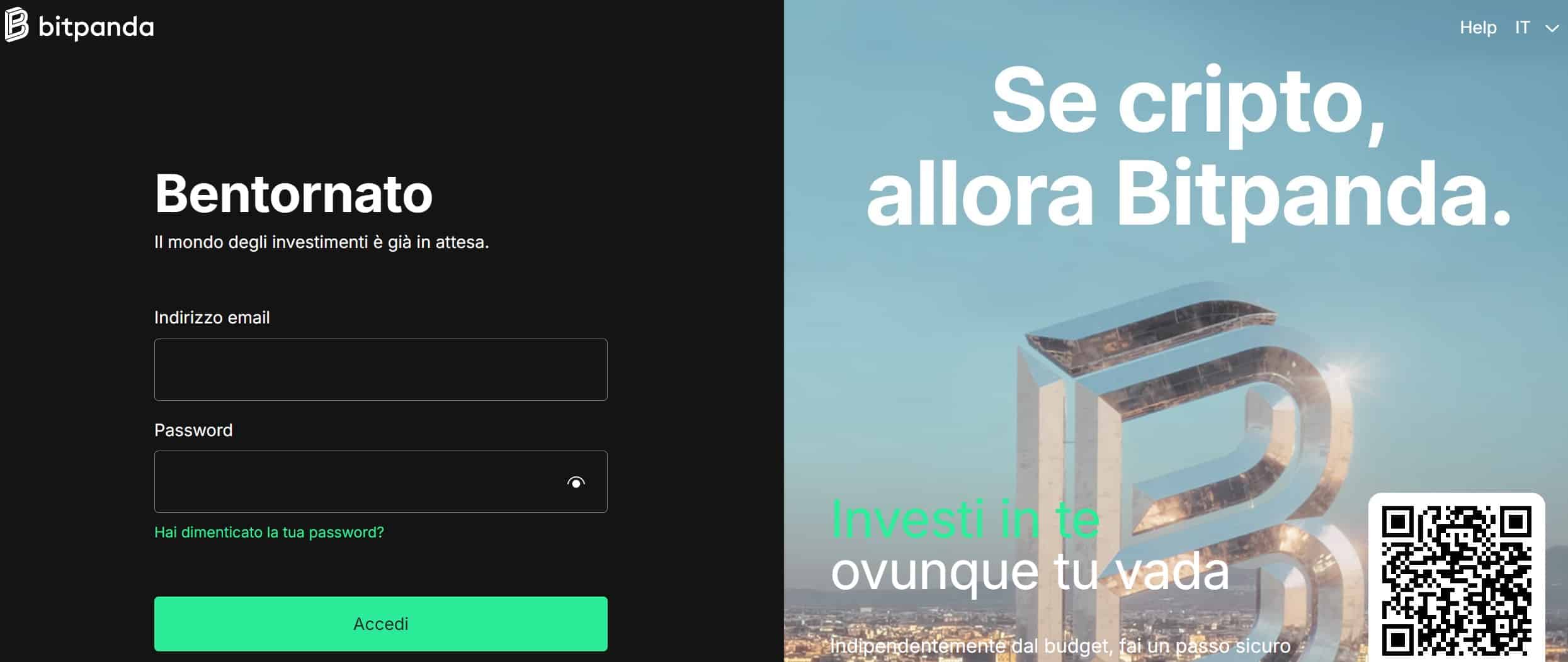 Bitpanda: login