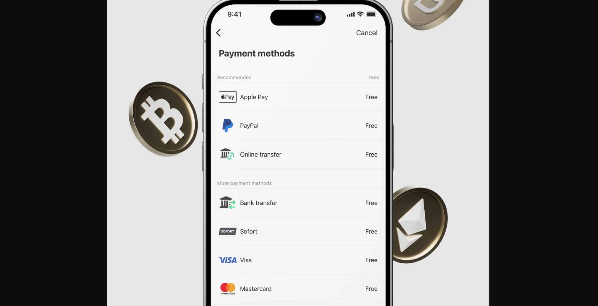 Bitpanda - metodi di pagamento