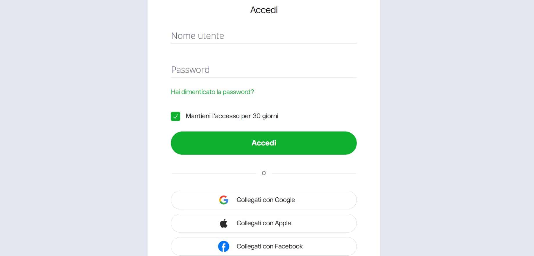 Conto demo eToro - accesso