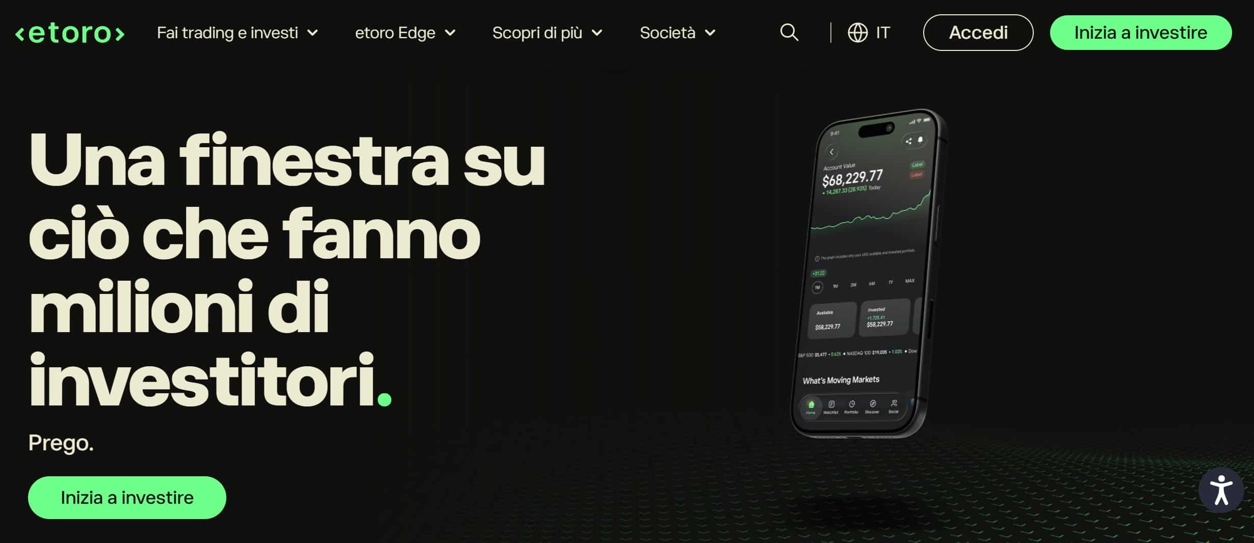 eToro - migliori broker Market Maker