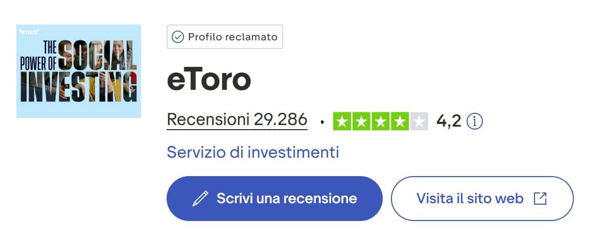 eToro - Piattaforma criptovalute