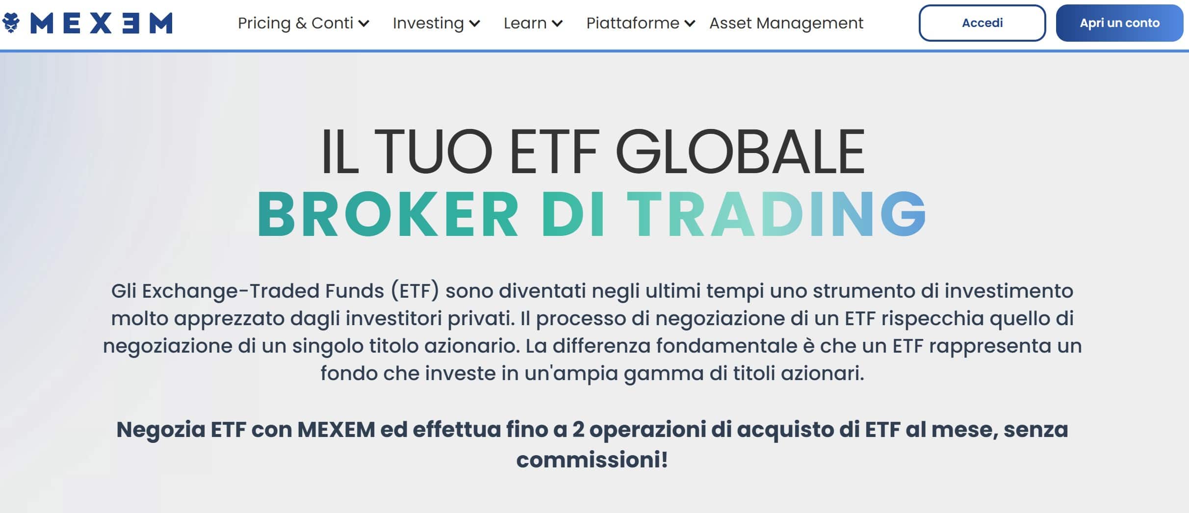 MEXEM - migliori broker ETF