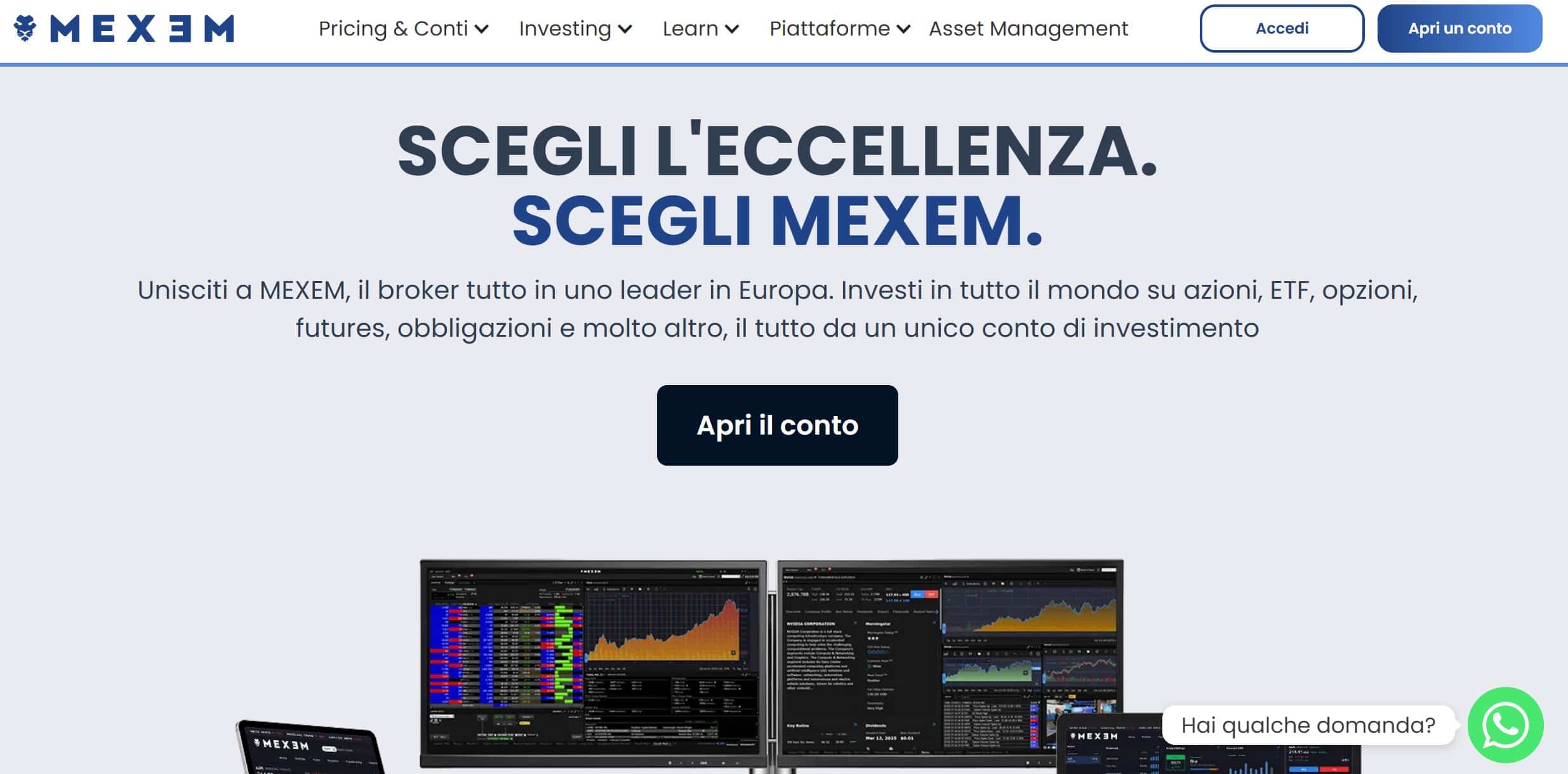 MEXEM - migliori broker indici di Borsa