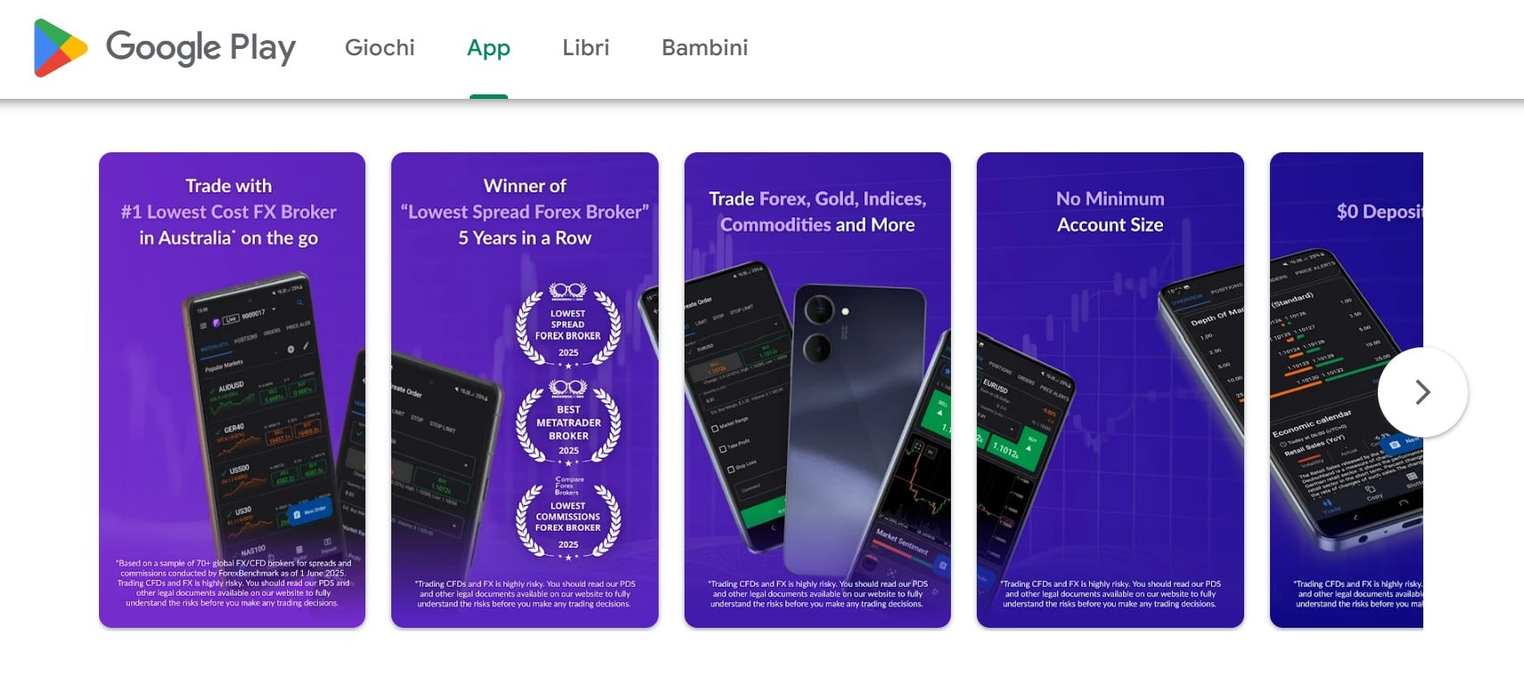 App di trading di Fusion Markets