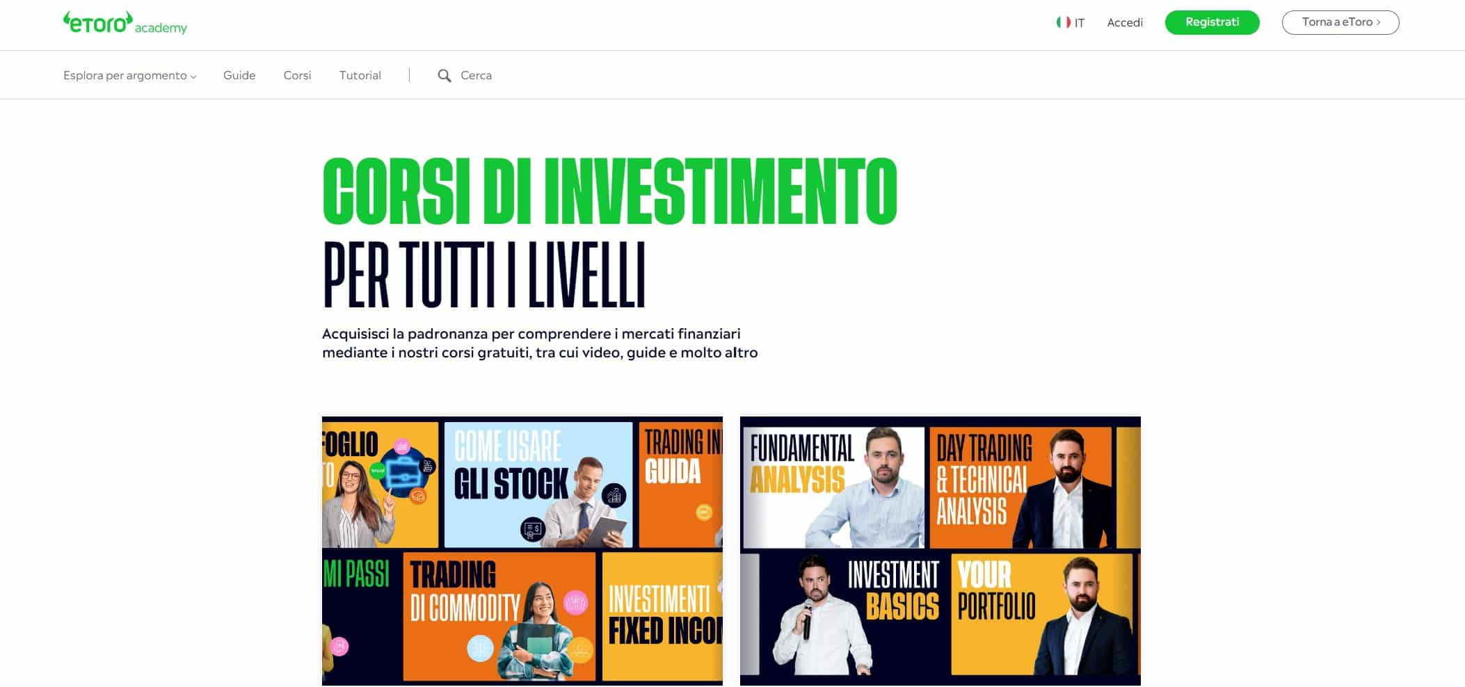 eToro Academy - corsi