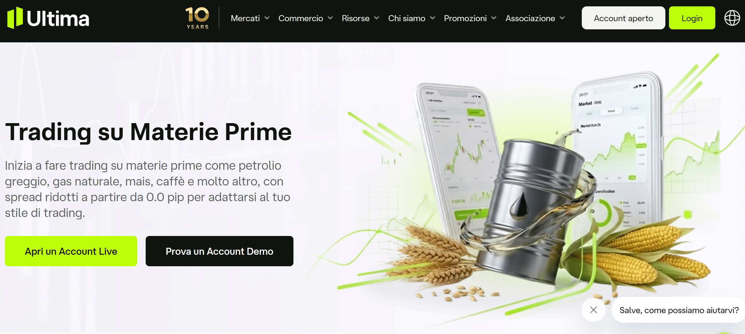 Migliori broker materie prime - Ultima Markets