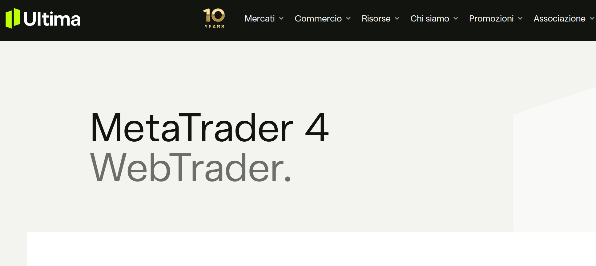 Web Trader su Ultima Markets